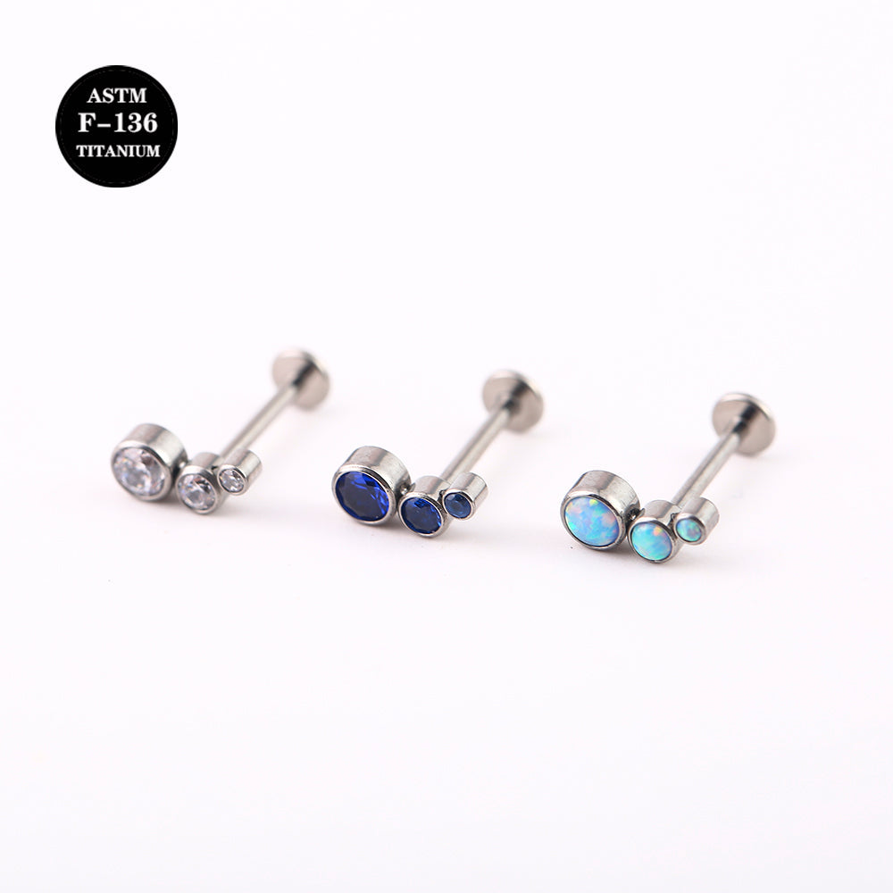 16G ASTM F136 Titanium Labret Piercing Jewelry