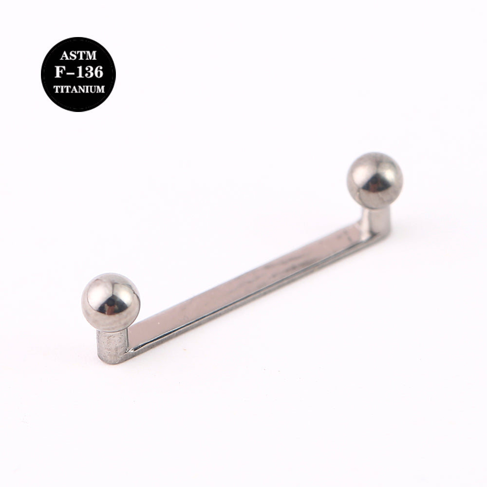 14G ASTM F136 Titanium Surface Barbell Dermal Piercing with Ball