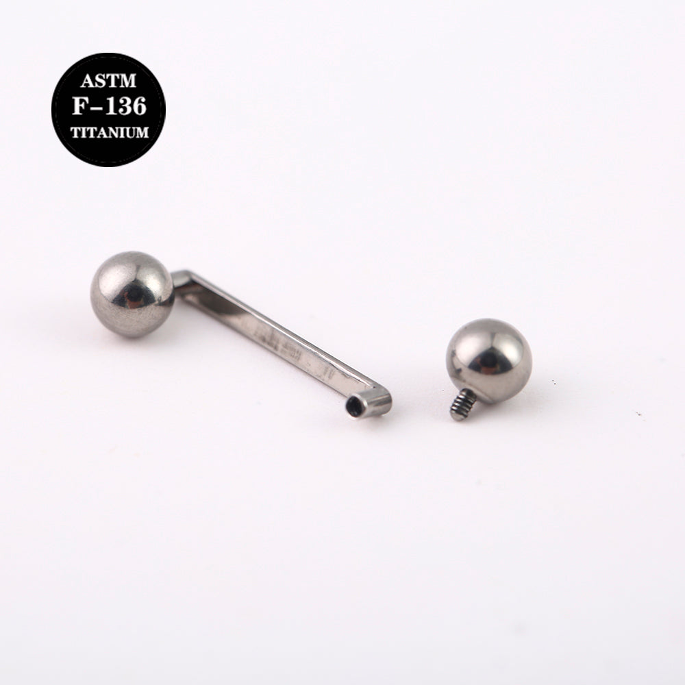 14G ASTM F136 Titanium Surface Barbell Dermal Piercing with Ball