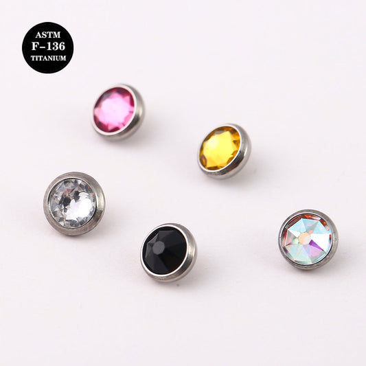 14G ASTM F136 Titanium Micro Dermal Piercing Top