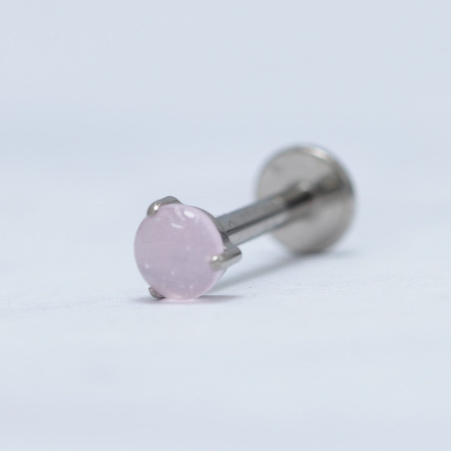 16G ASTM F136 Titanium Labret Stud Nature Stone