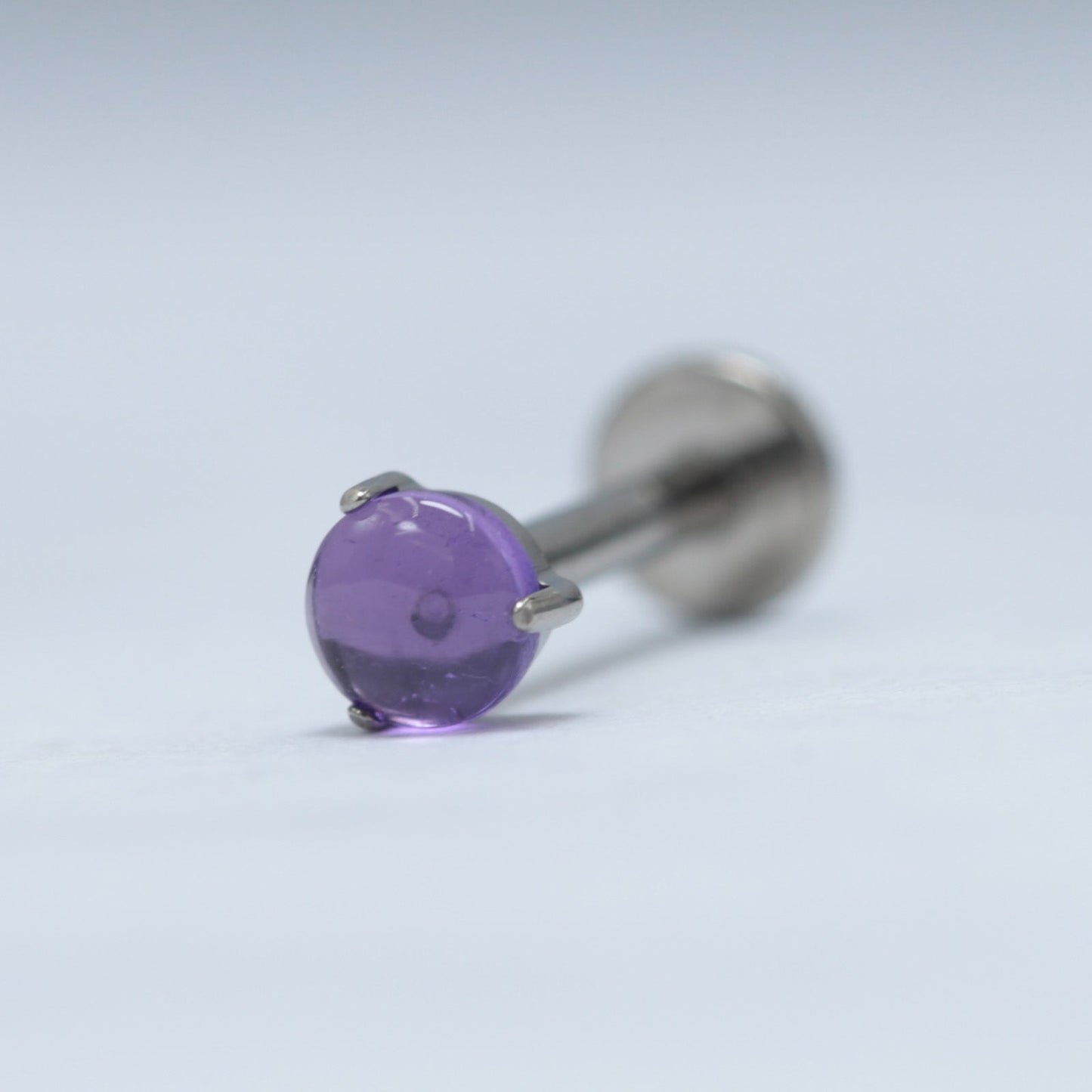 16G ASTM F136 Titanium Labret Stud Nature Stone