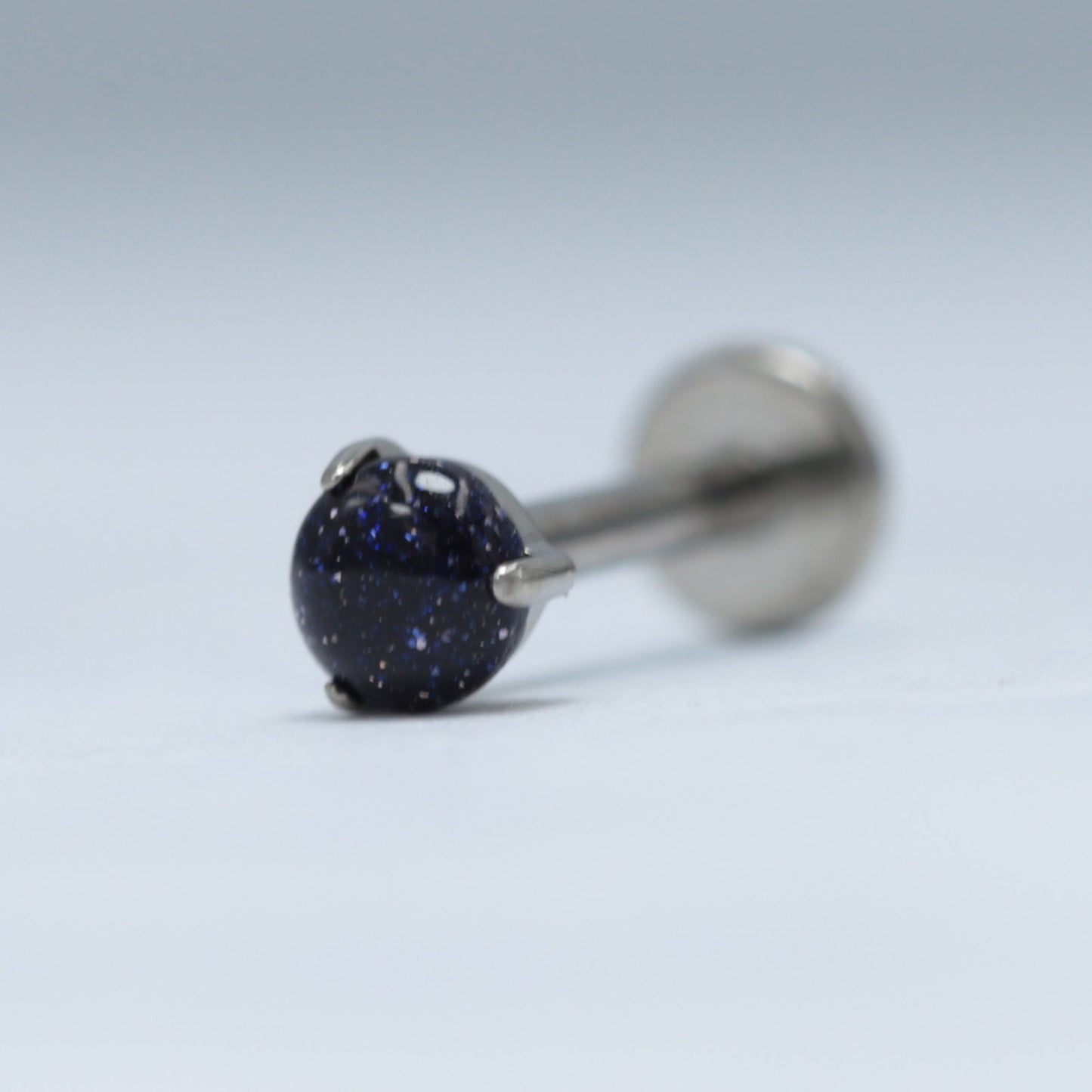 16G ASTM F136 Titanium Labret Stud Nature Stone