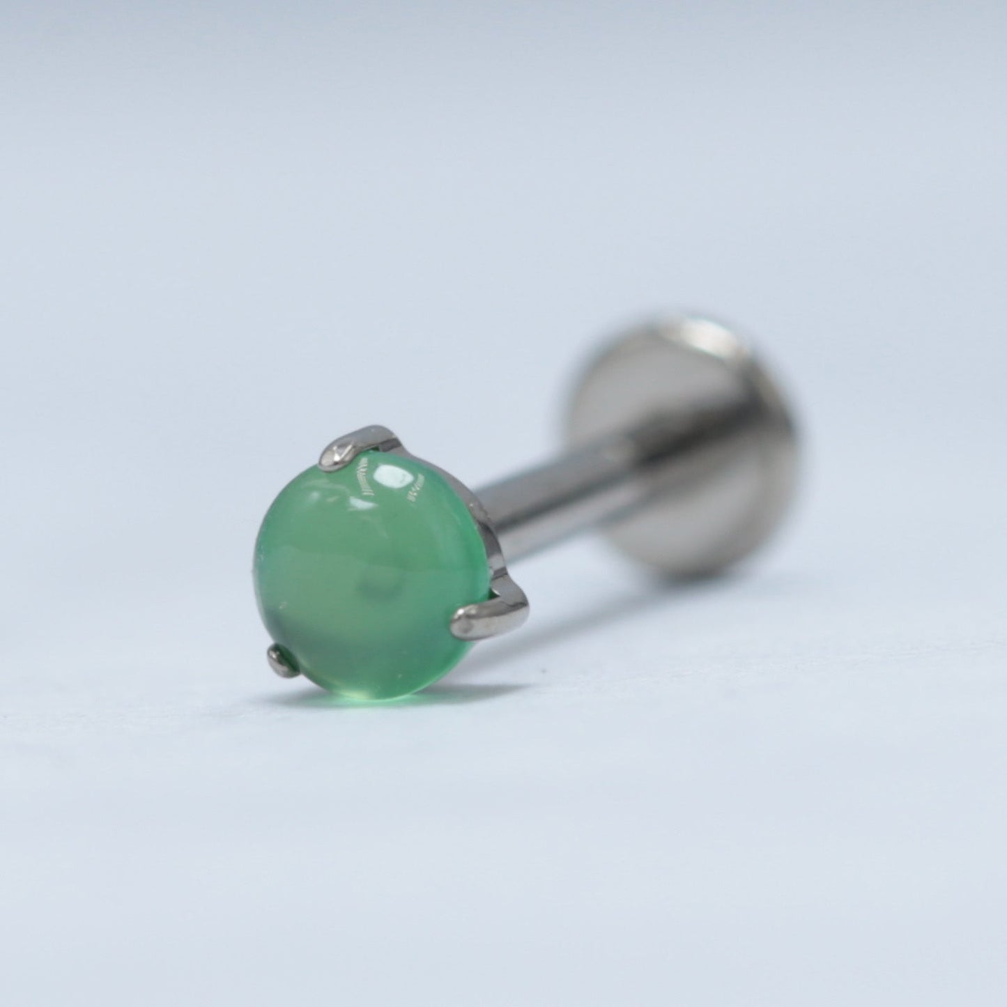 16G ASTM F136 Titanium Labret Stud Nature Stone