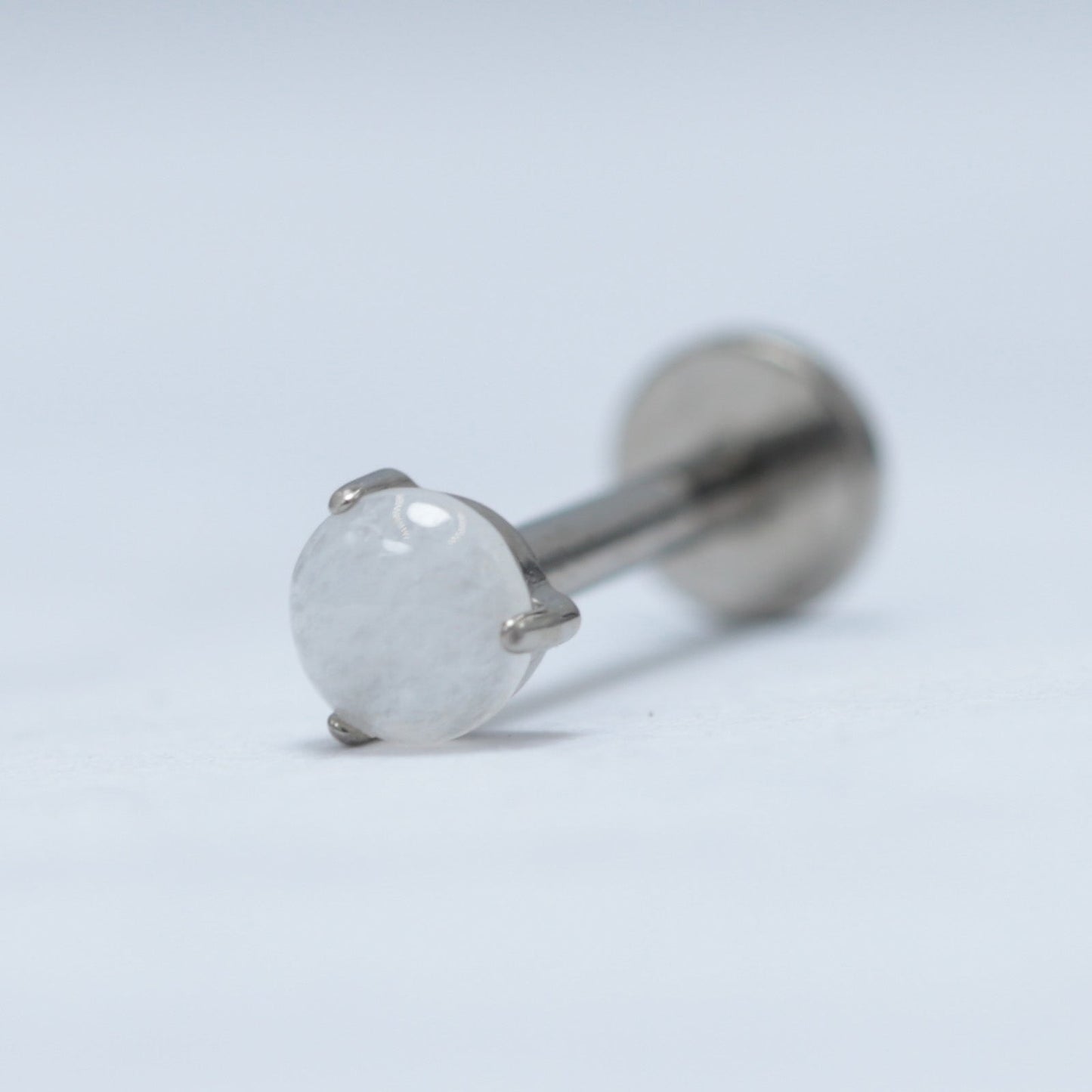 16G ASTM F136 Titanium Labret Stud Nature Stone