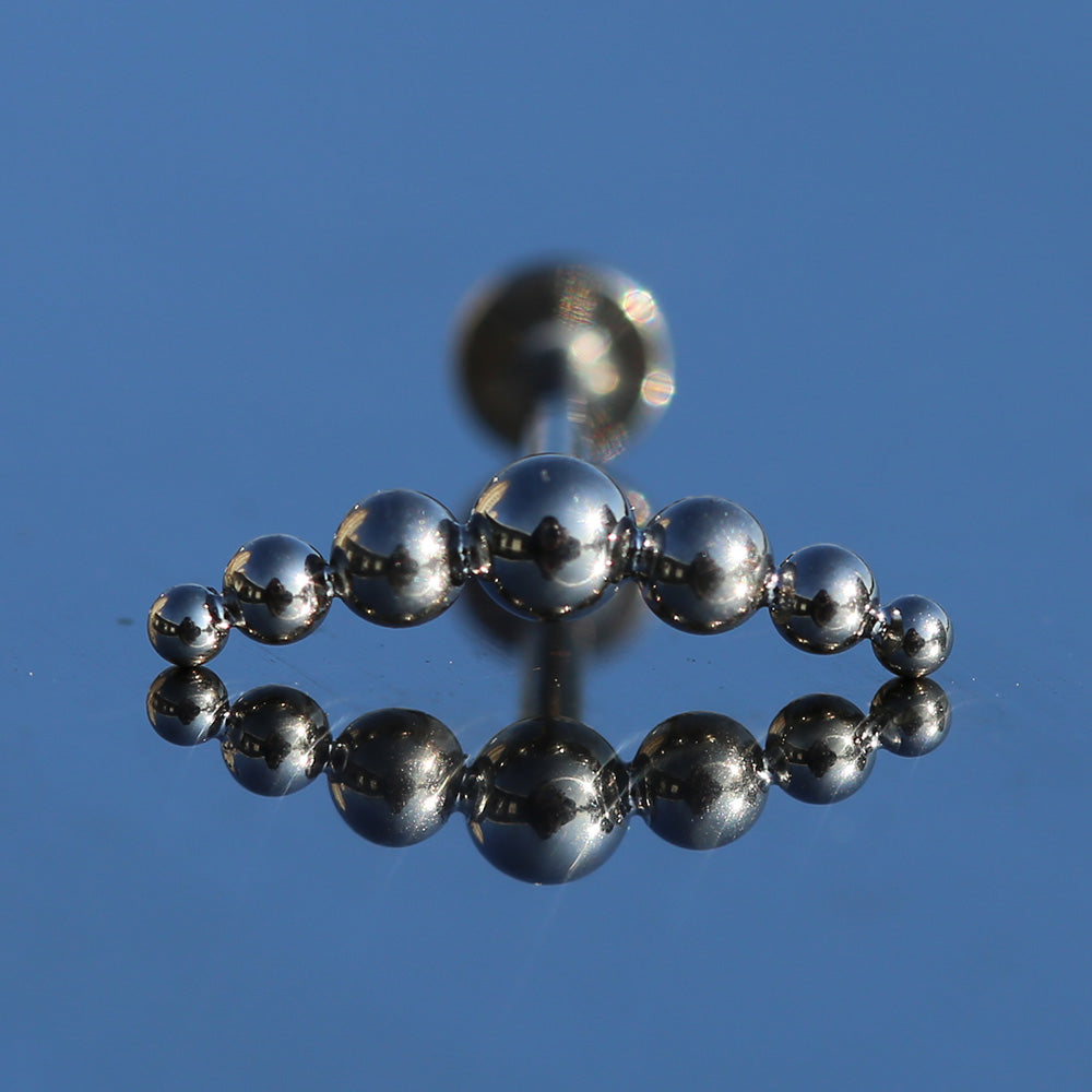 16G ASTM F136 Titanium Labret with Beads