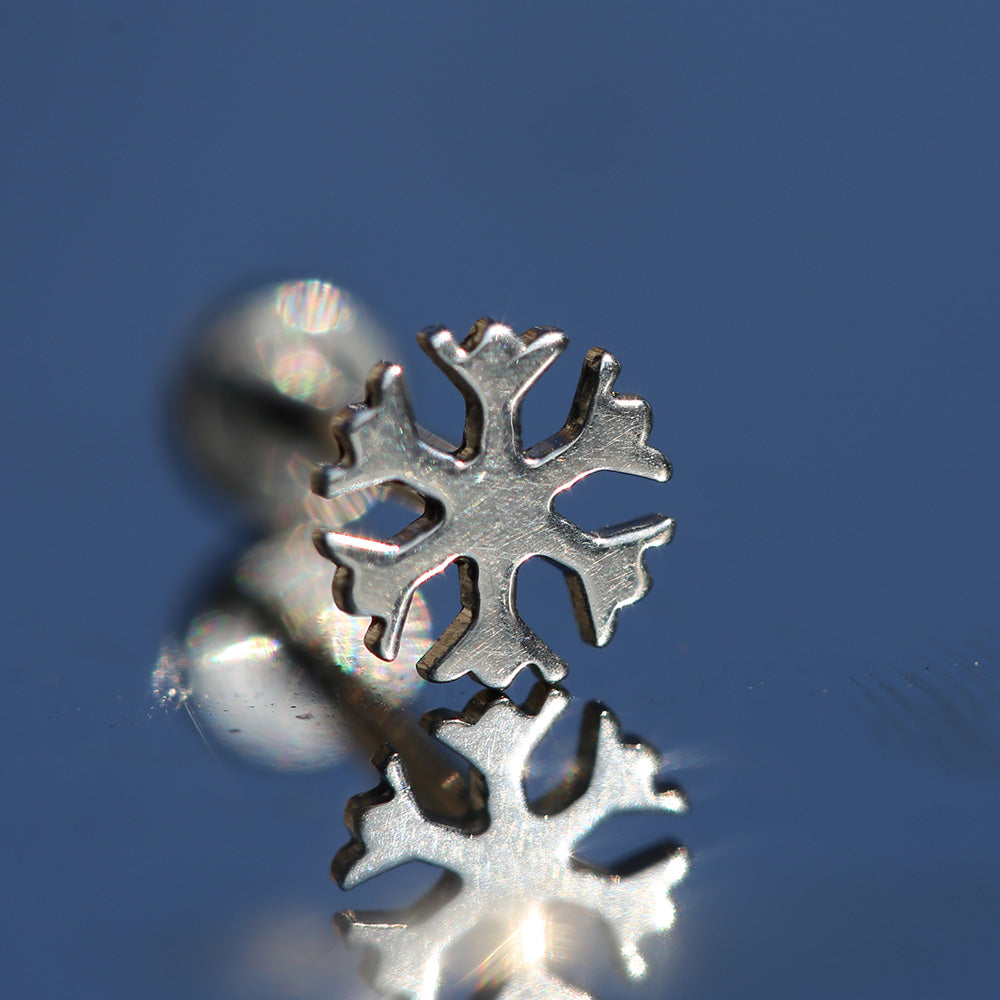 16G ASTM F136 Titanium Labret with Snow