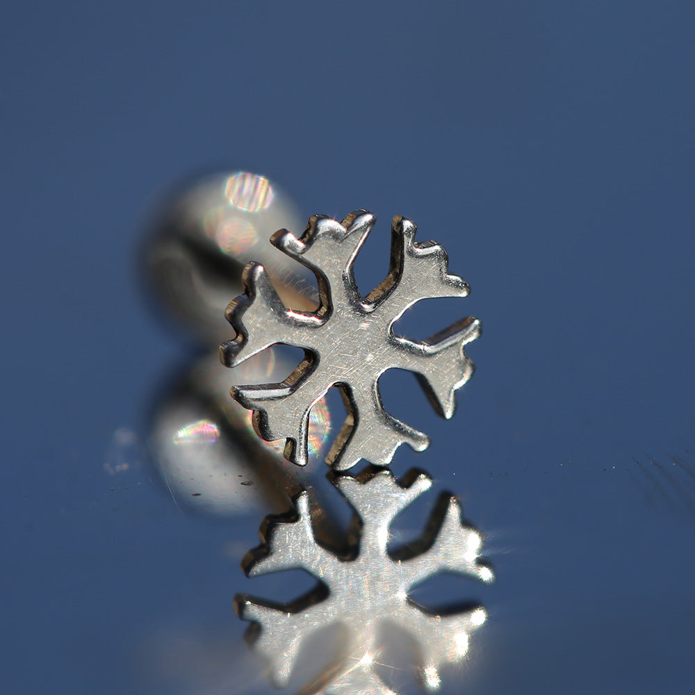 16G ASTM F136 Titanium Labret with Snow