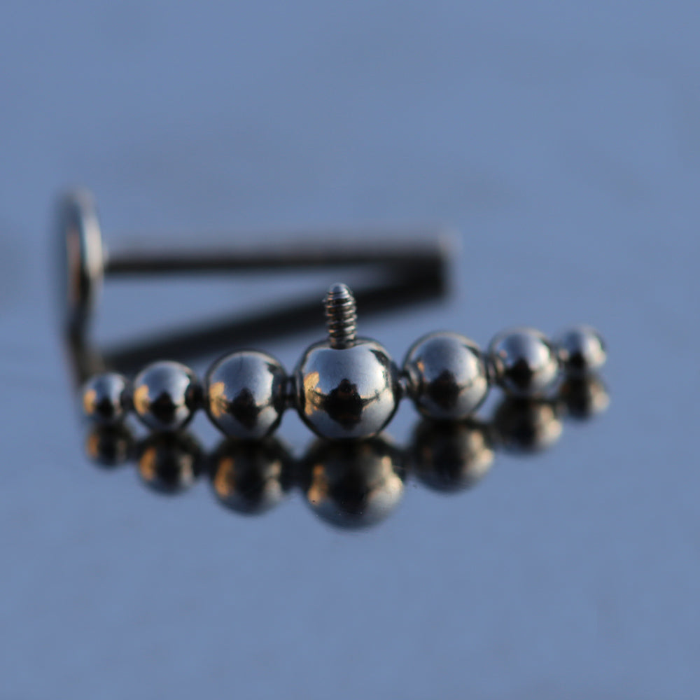 16G ASTM F136 Titanium Labret with Beads