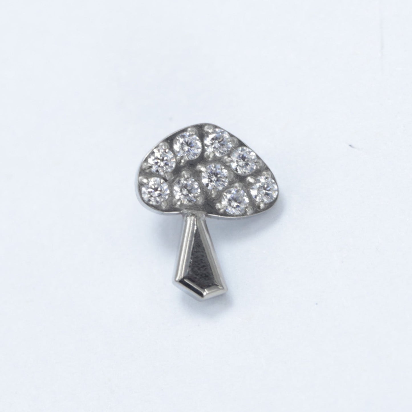 16G ASTM F136 Titanium Tree Cubic Zirconia Labret Stud