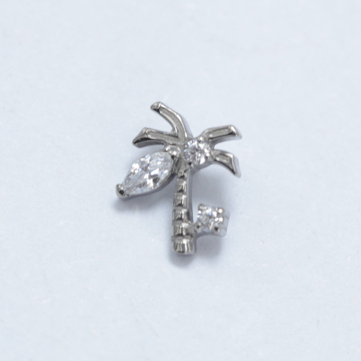 16G ASTM F136 Titanium Coconut Tree Labret Stud