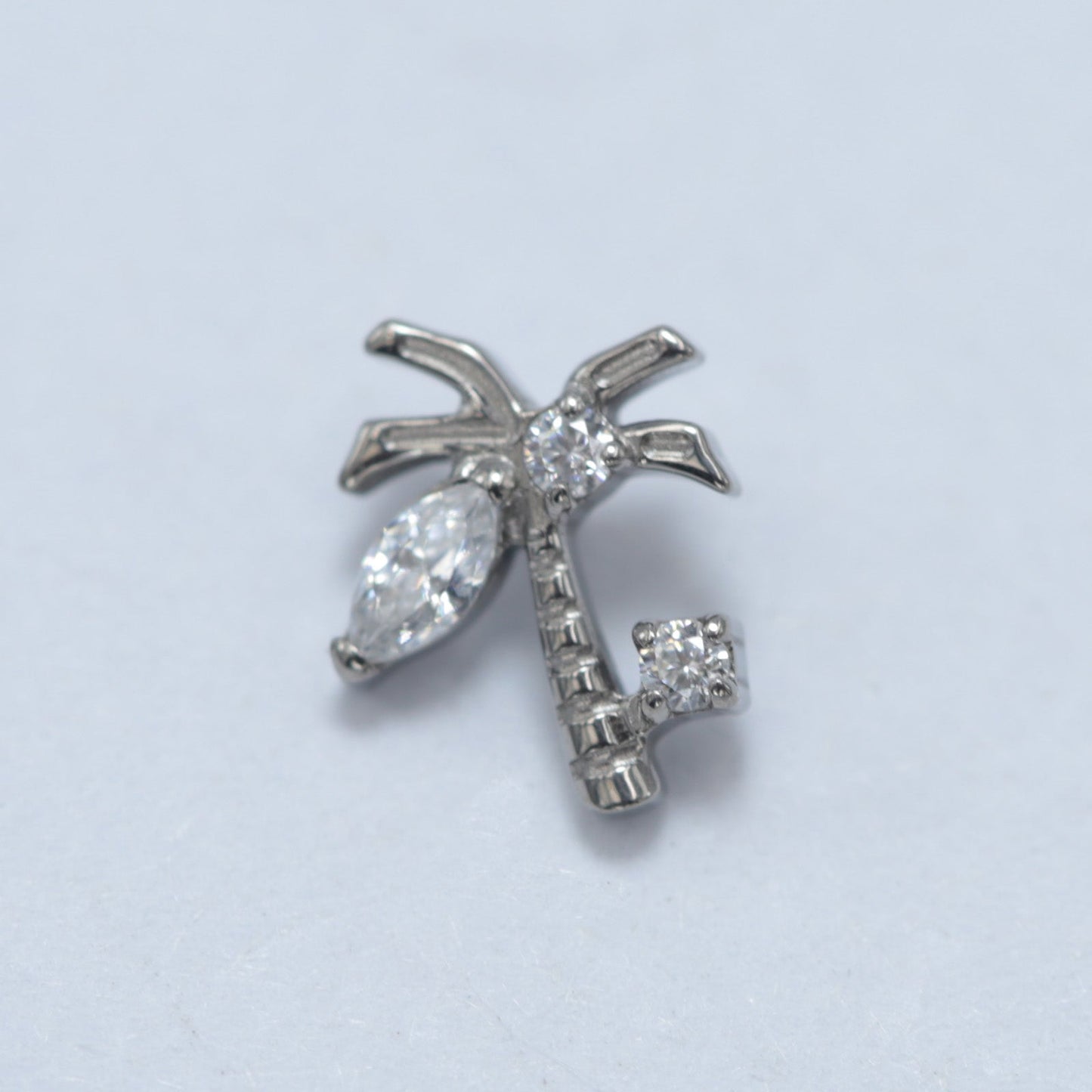 16G ASTM F136 Titanium Coconut Tree Labret Stud