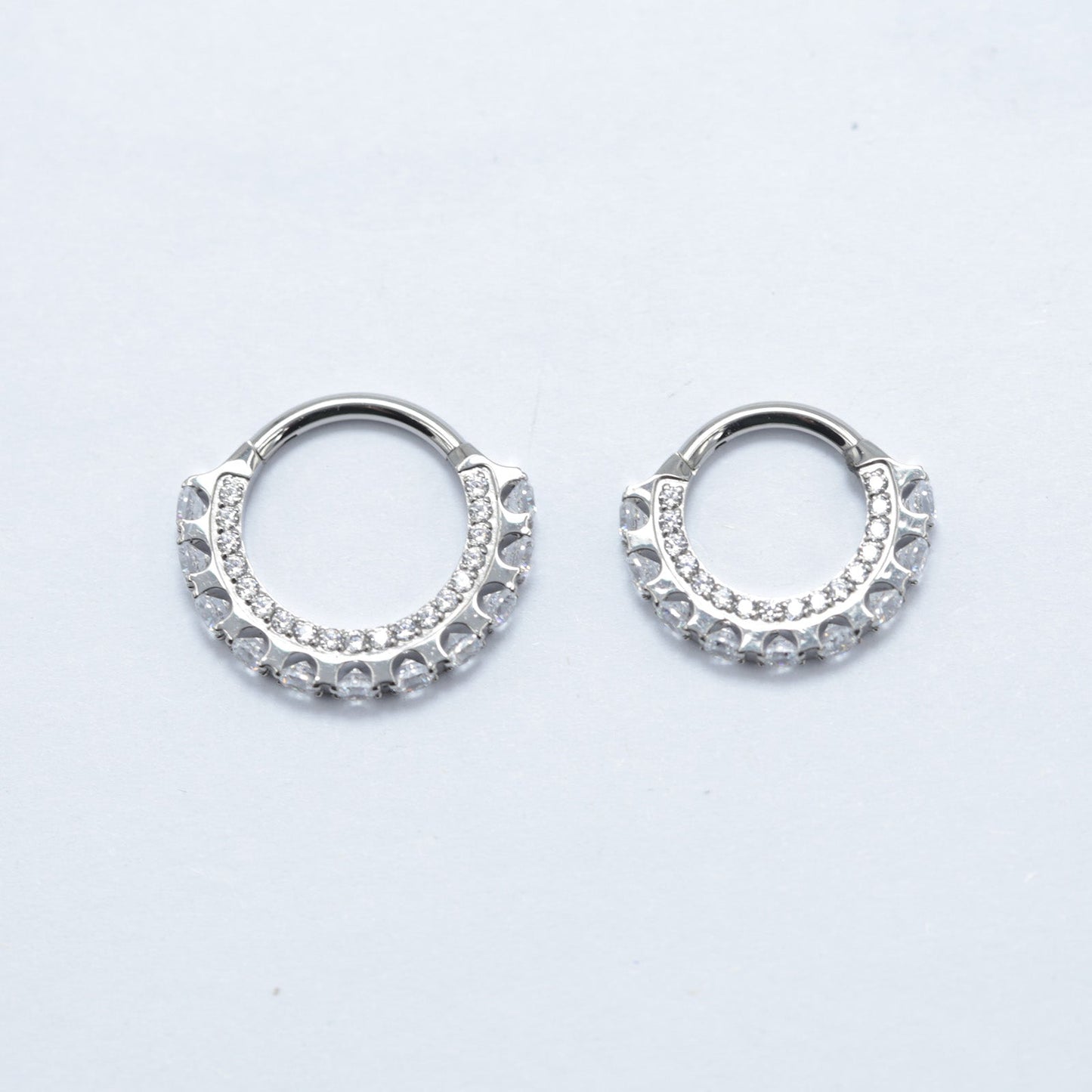 16G ASTM F136 Titanium Septum Clicker Hinged Segment Ring