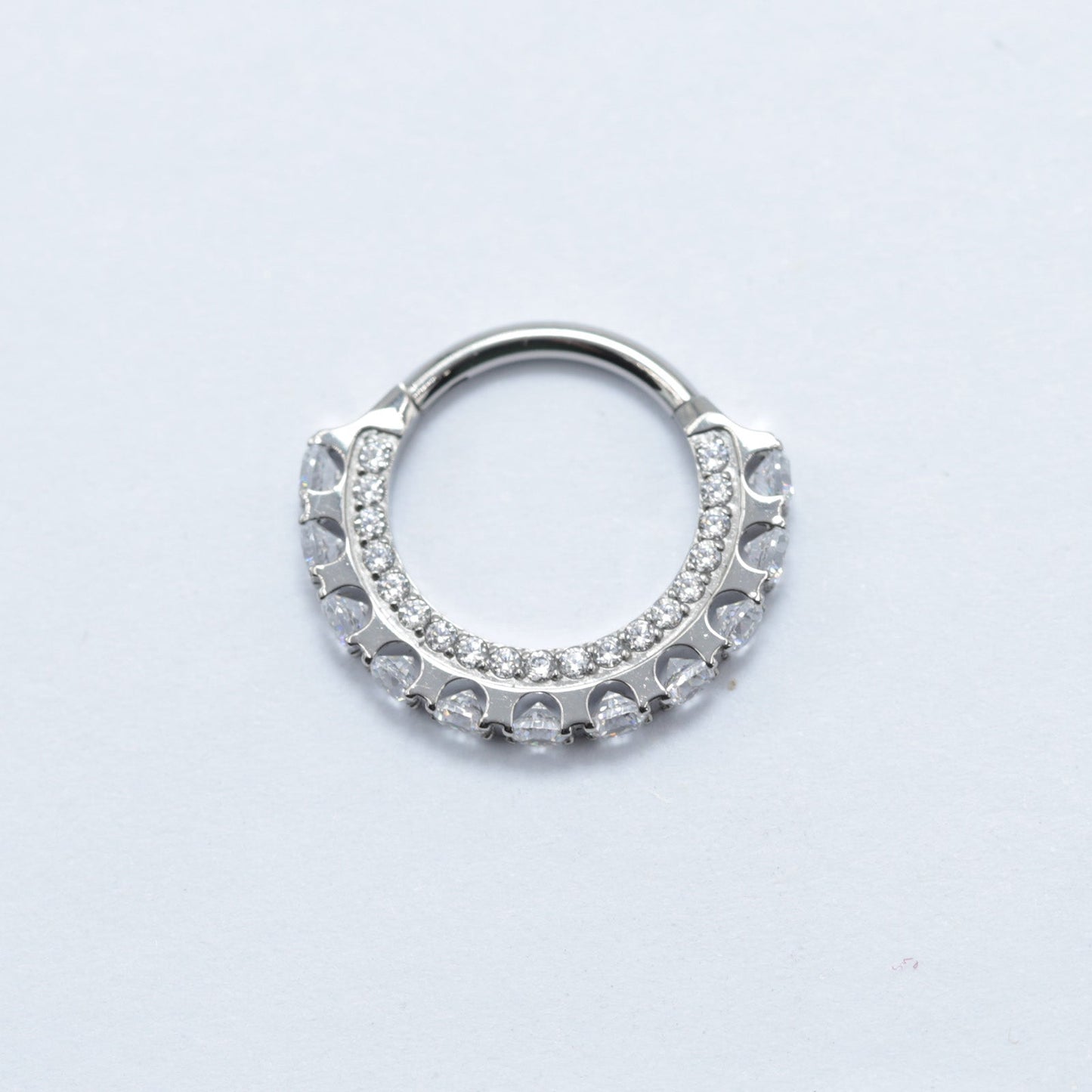 16G ASTM F136 Titanium Septum Clicker Hinged Segment Ring