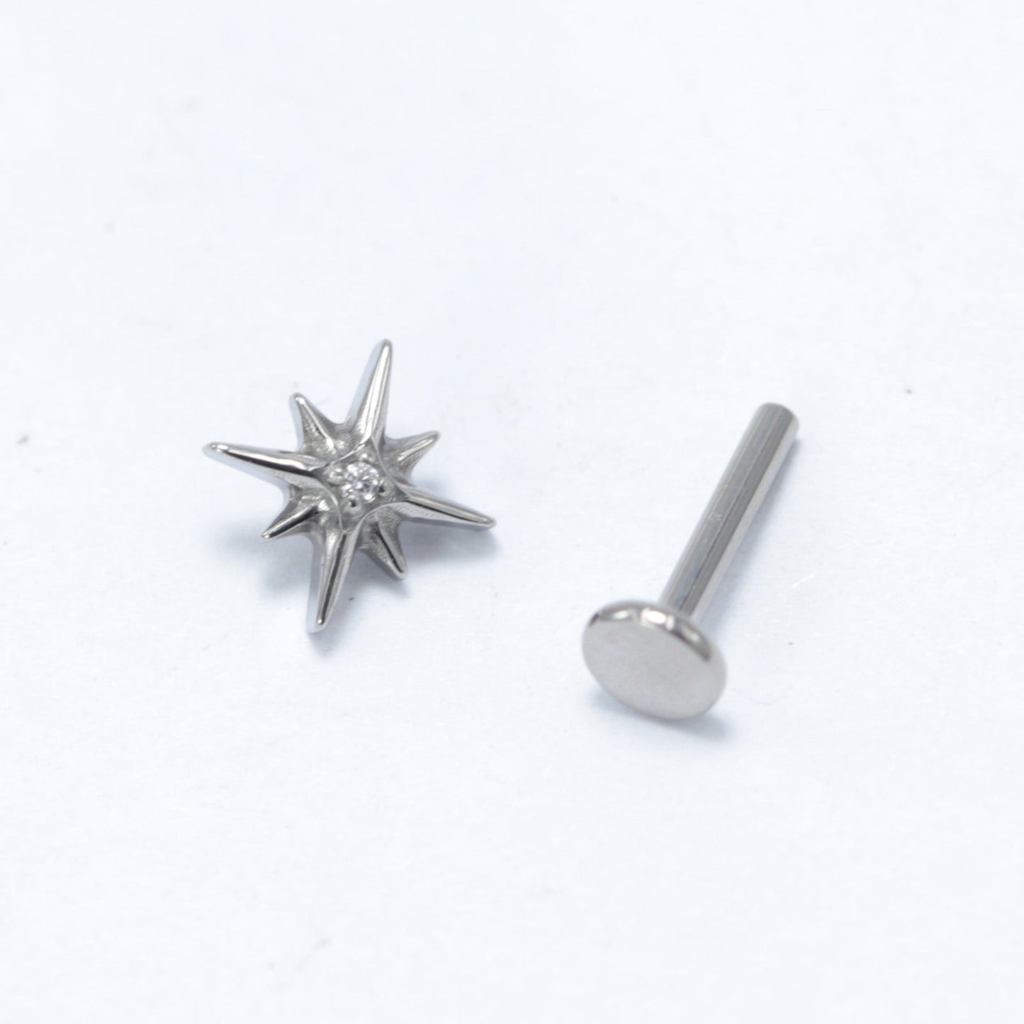 16G ASTM F136 Titanium Labret Stud Polestar