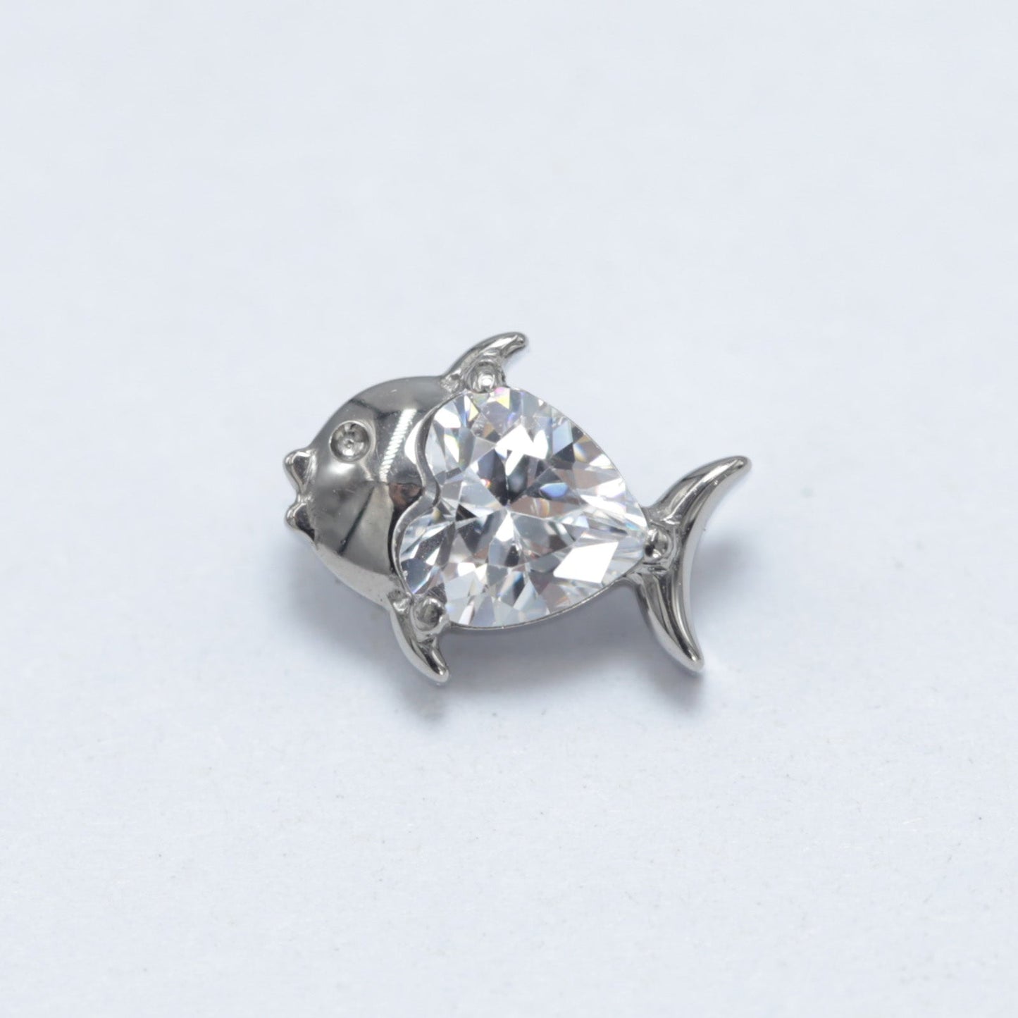 16G ASTM F136 Titanium Labret Stud Fish