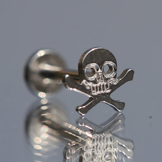 16G ASTM F136 Titanium Labret Pirate