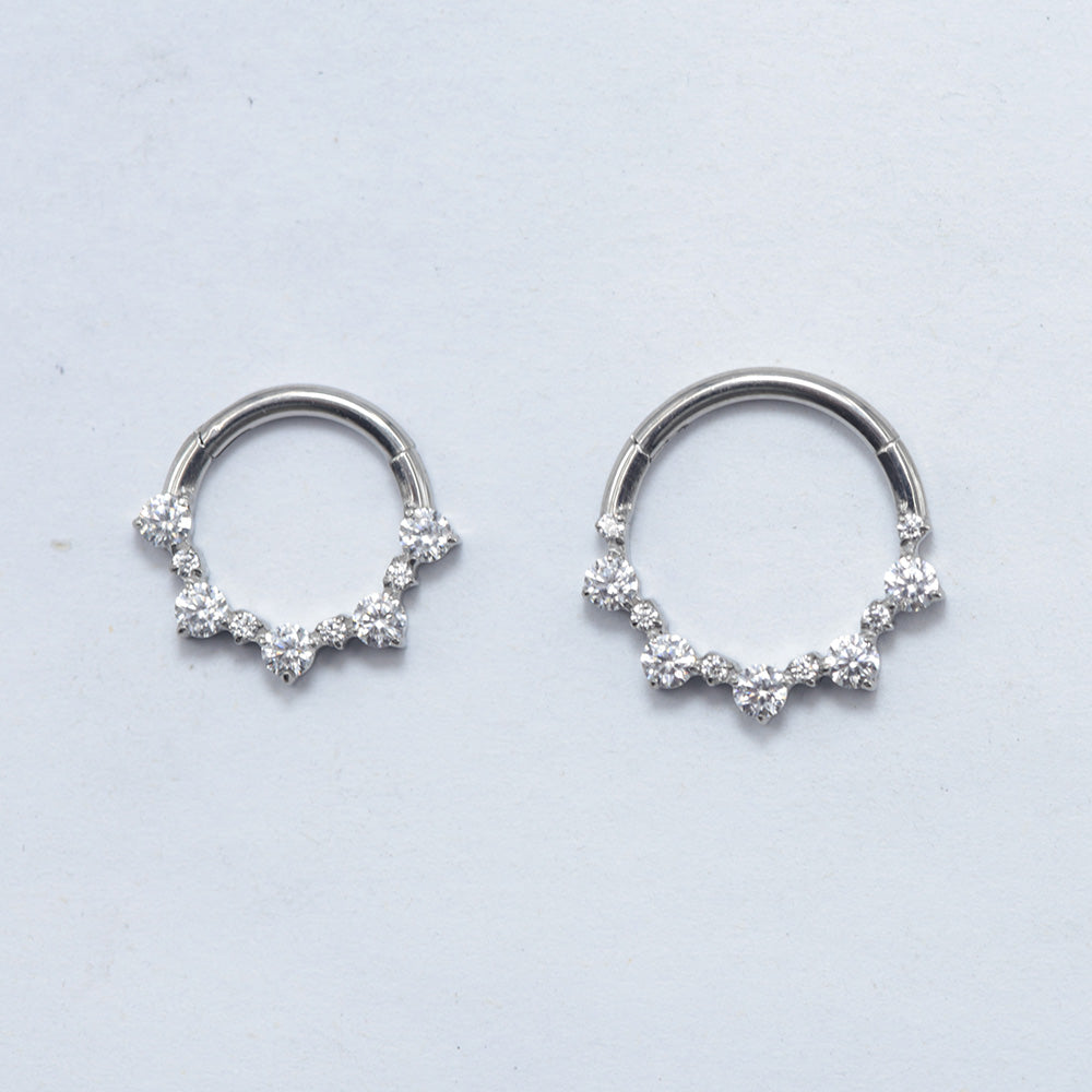 16G ASTM F136 Titanium Septum Clicker Ring Hoop