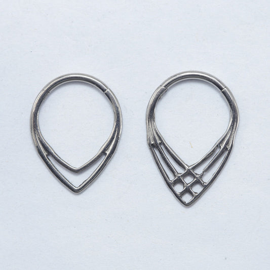 16G ASTM F136 Titanium Septum Clicker Daith Nose Ring Hoop