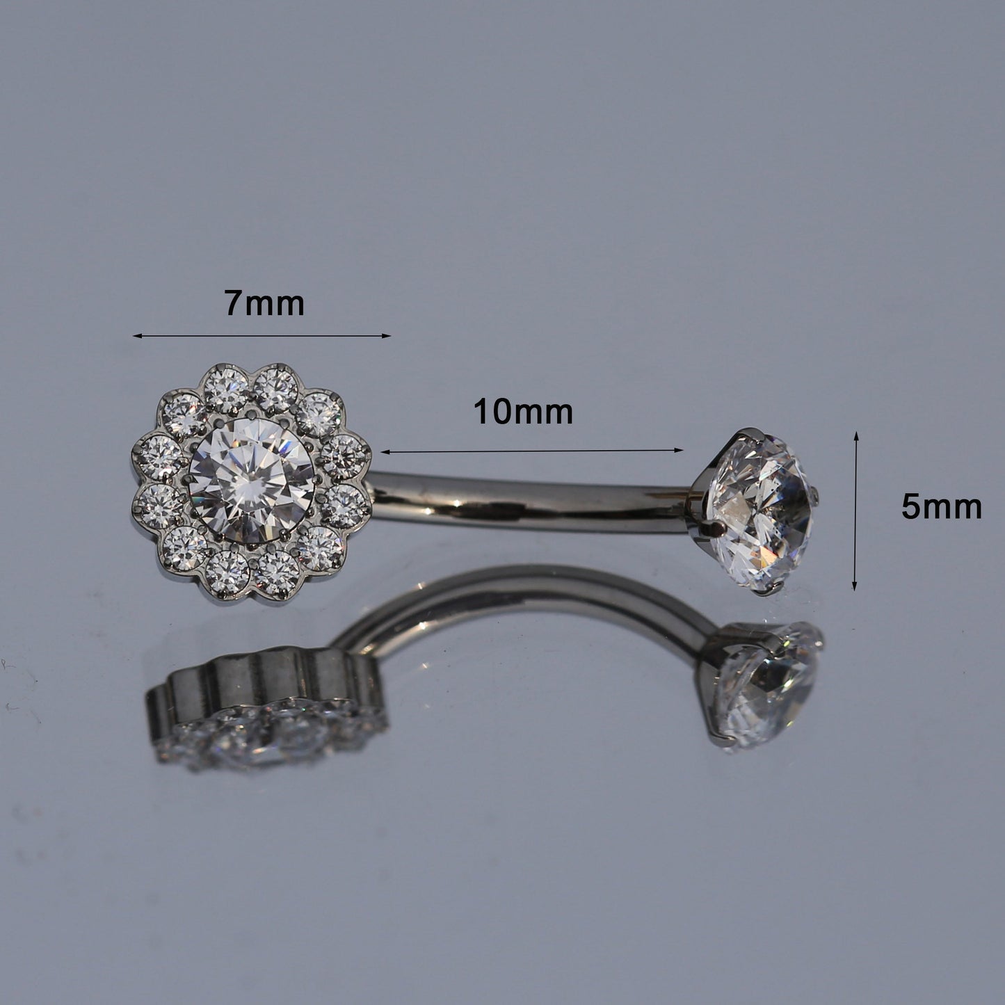 14G ASTM F136 Titanium Belly Button Ring