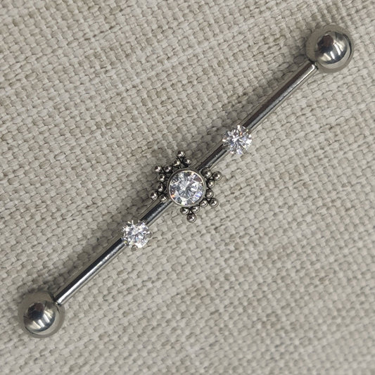 14G ASTM F136 Titanium Industrial Piercing Barbell