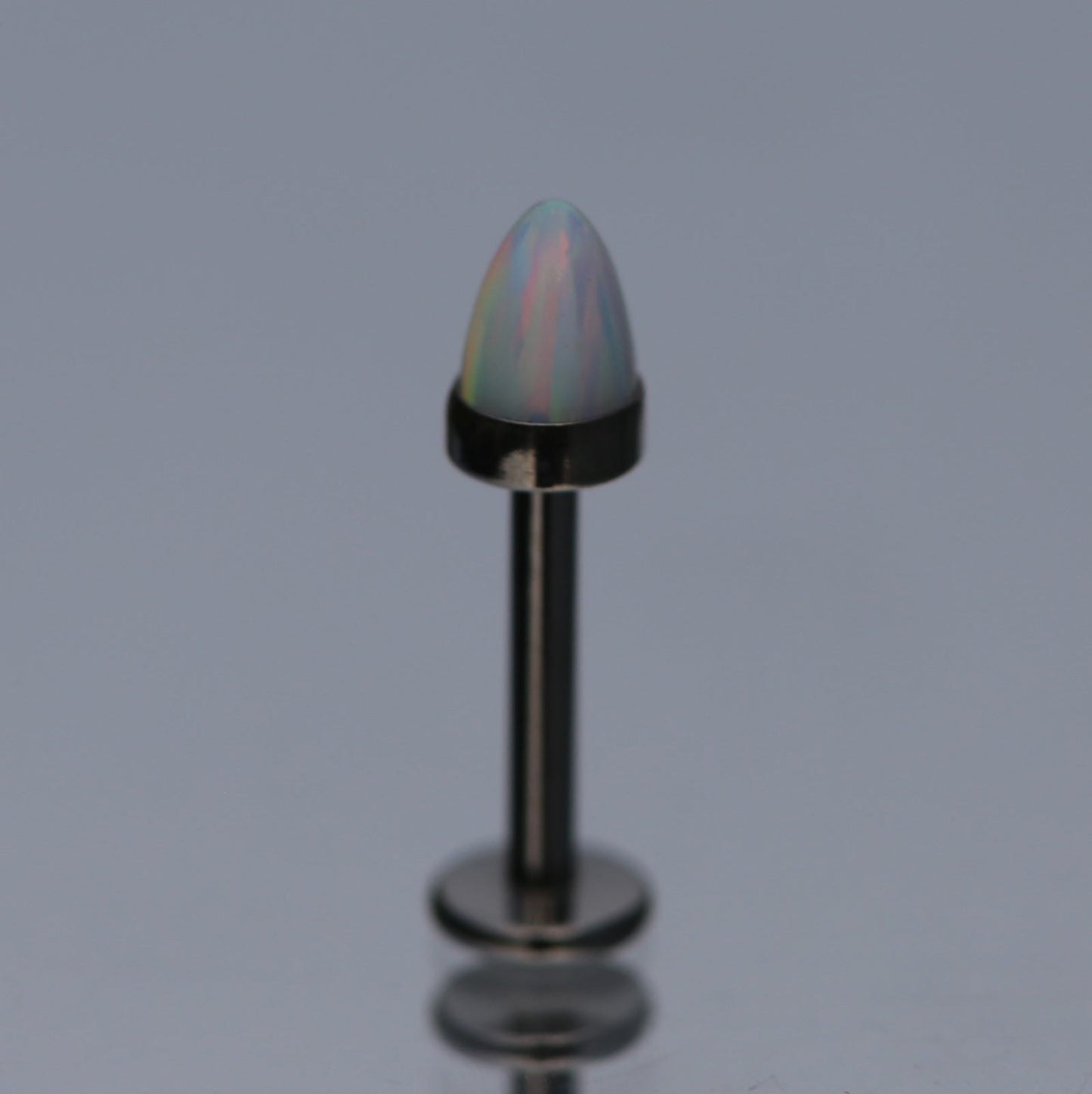 16G ASTM F136 Titanium Bullet Opal Labret Stud Piercing Jewlery