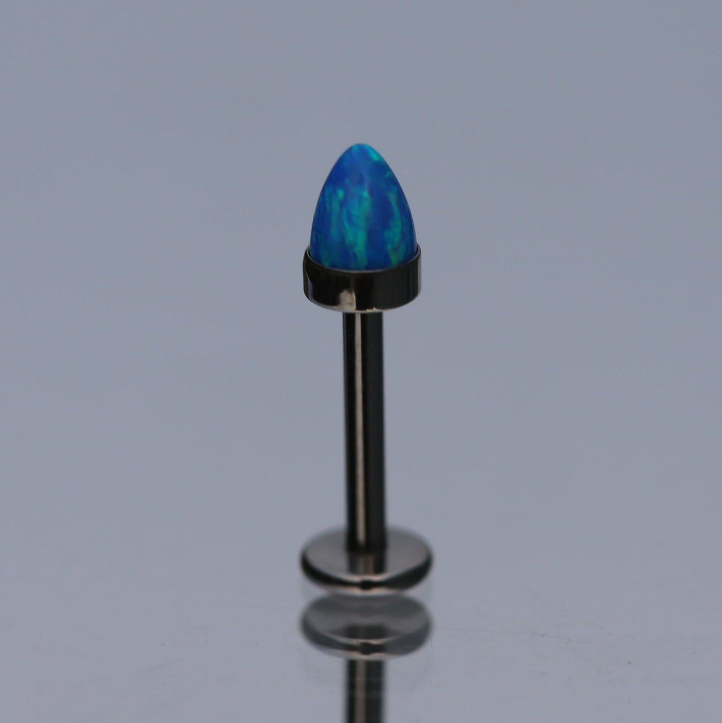 16G ASTM F136 Titanium Bullet Opal Labret Stud Piercing Jewlery