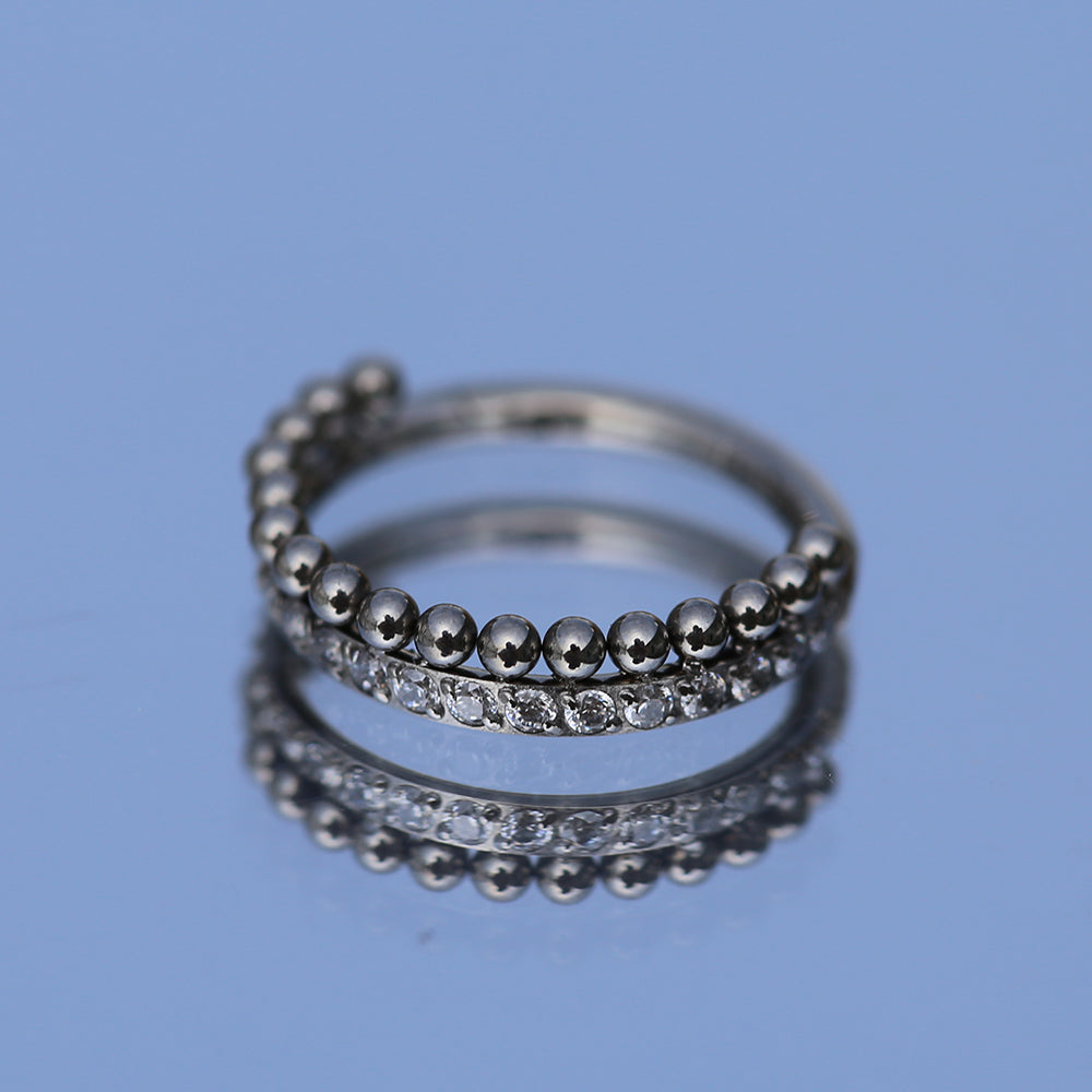 16G ASTM F136 Titanium Clicker Hinged Segment Ring