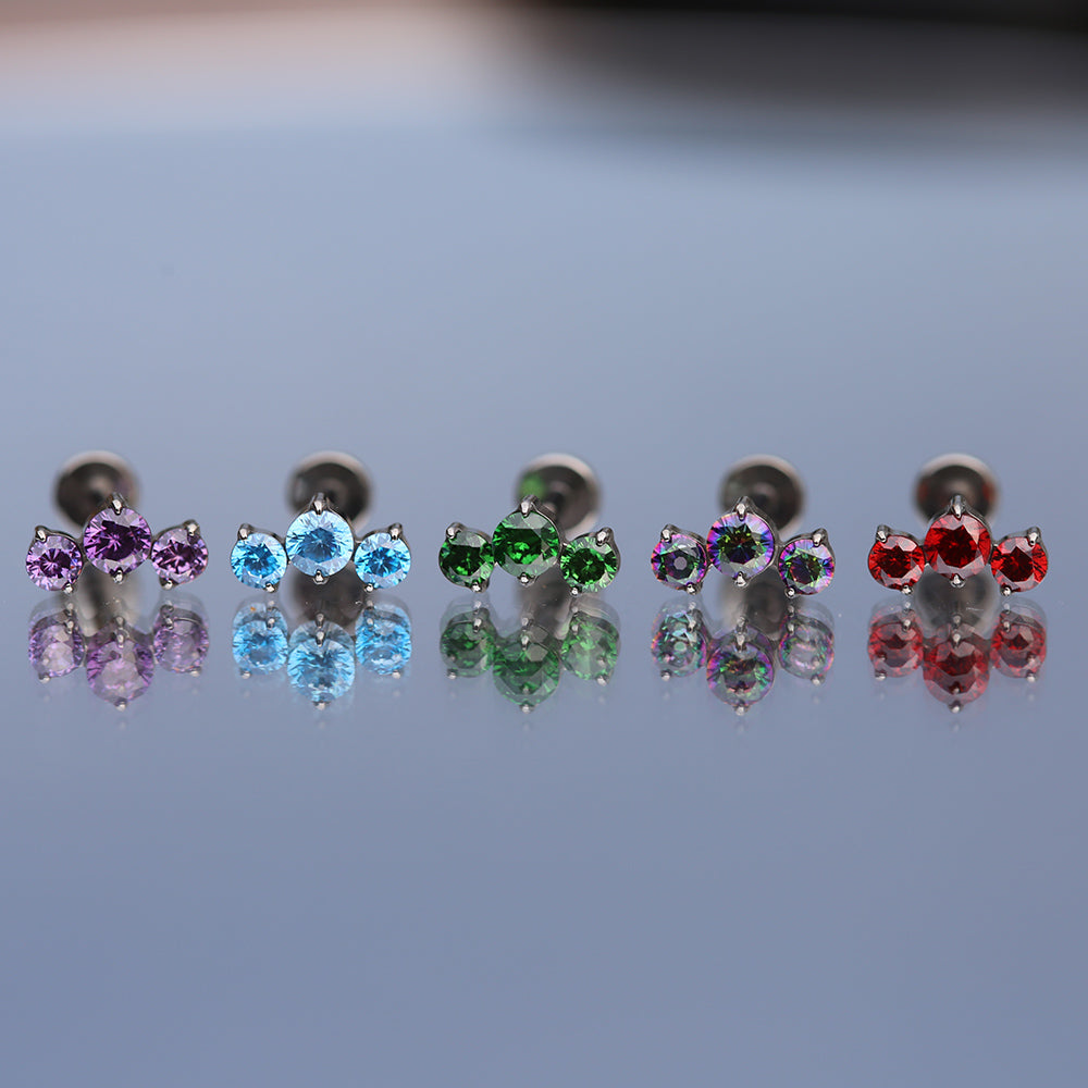 16G ASTM F136 Titanium Labret Stud Piercing Jewelry