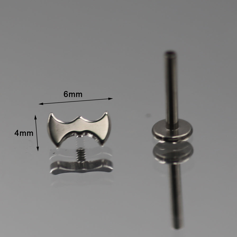 16G ASTM F136 Titanium Labret Bat Piercing