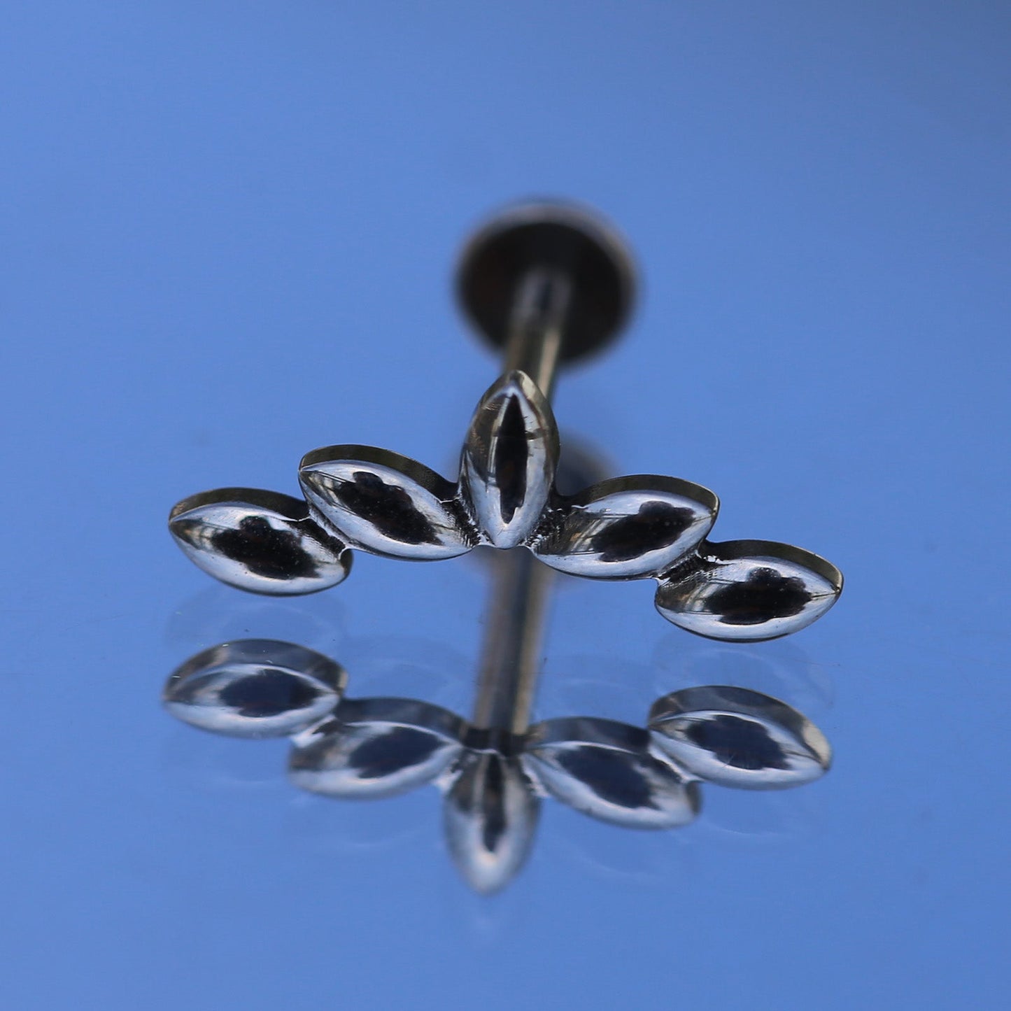 16G ASTM F136 Titanium Internal Thread High Polished Labret Cartilage Jewelry