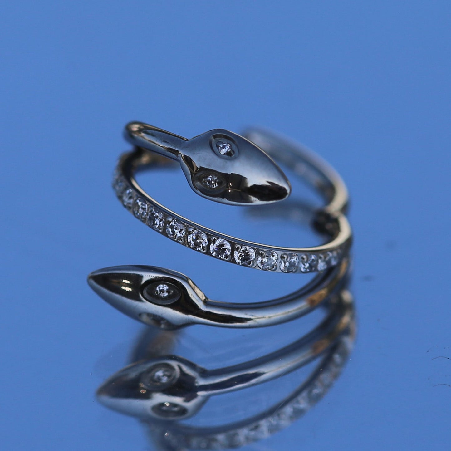 16G ASTM F136 Titanium Snake CZ Clicker Ring