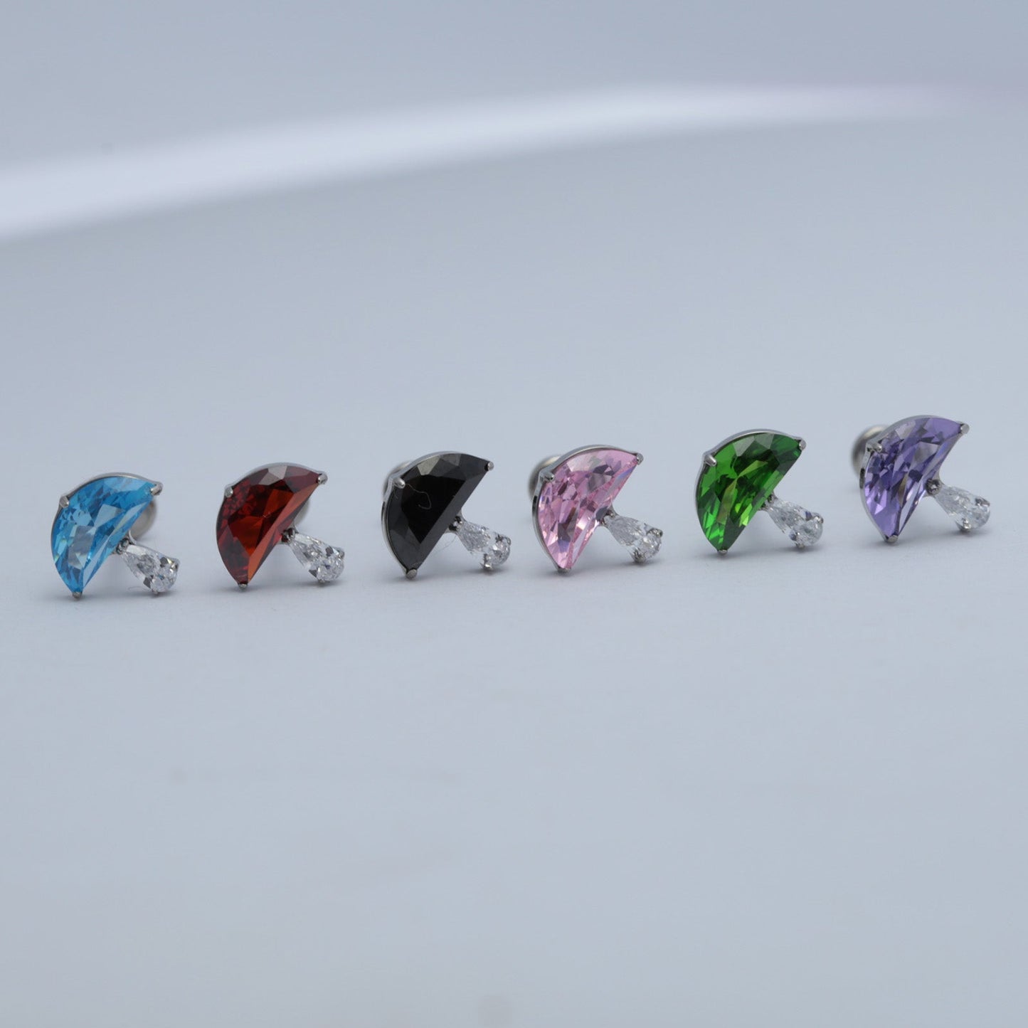 16G ASTM F136 Titanium Internal Thread Mushroom Labret Stud