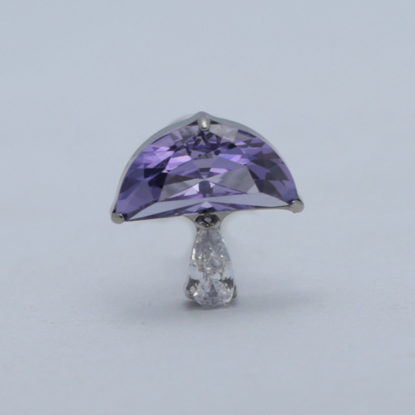 16G ASTM F136 Titanium Internal Thread Mushroom Labret Stud