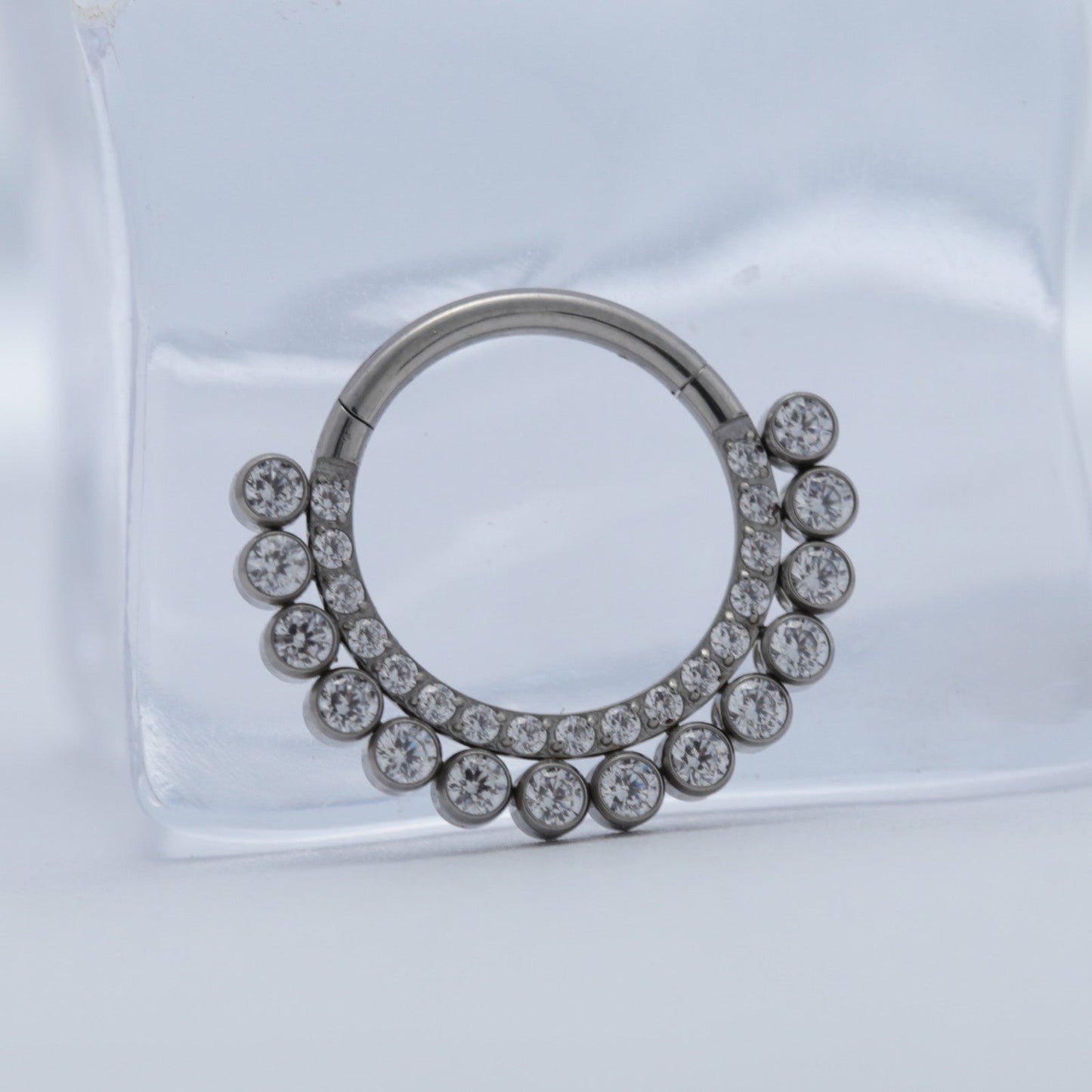 16G ASTM F136 Titanium Septum Clicker Ring Hoop