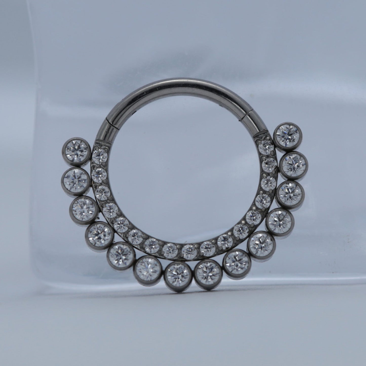 16G ASTM F136 Titanium Septum Clicker Ring Hoop