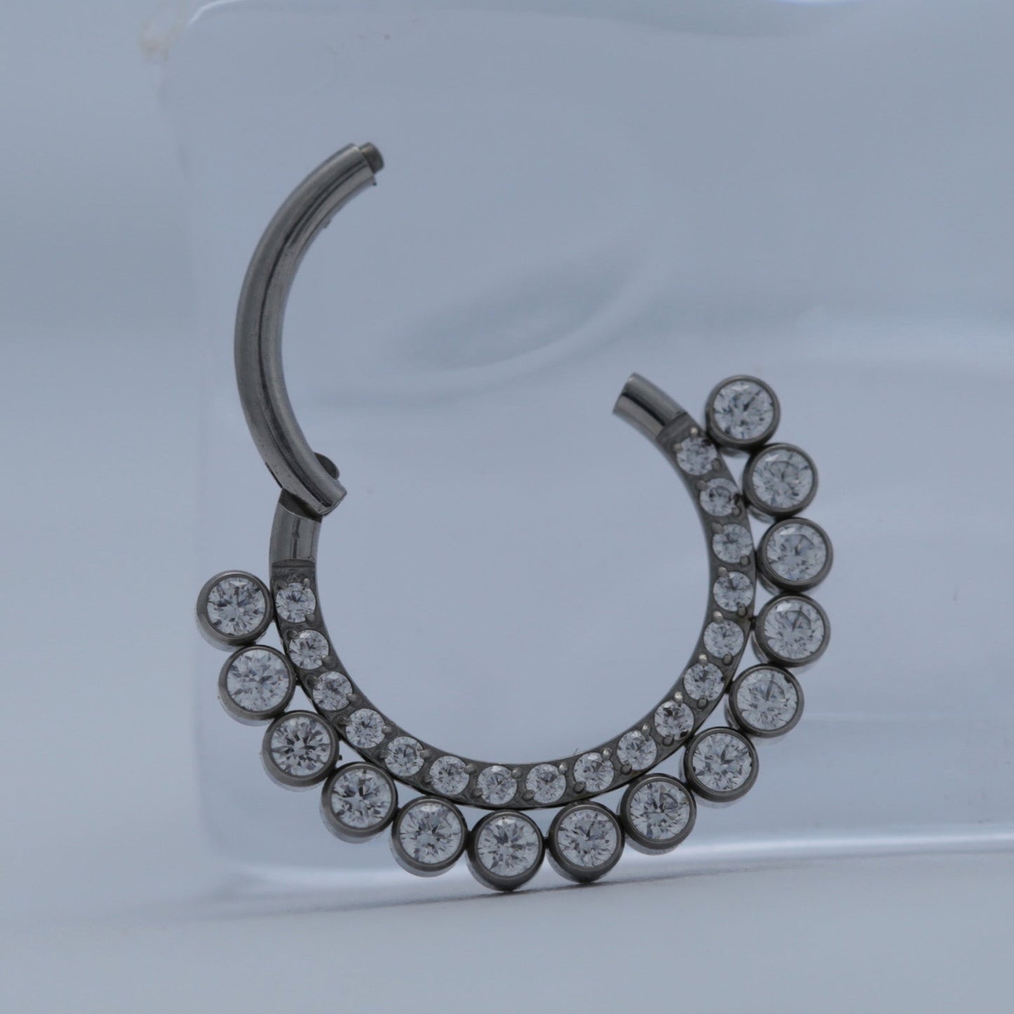 16G ASTM F136 Titanium Septum Clicker Ring Hoop