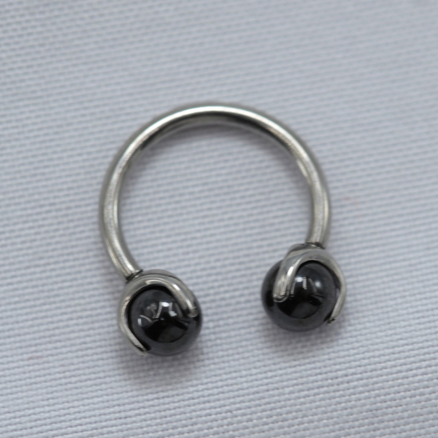 16G Implant Grade Titanium ASTM F136 Curved Barbell Horseshoe with Crystal