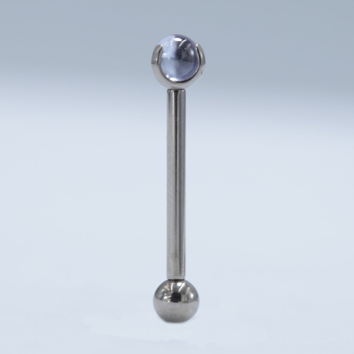 14G ASTM F136 Titanium Straight Barbell Tongue Piercing Jewelry