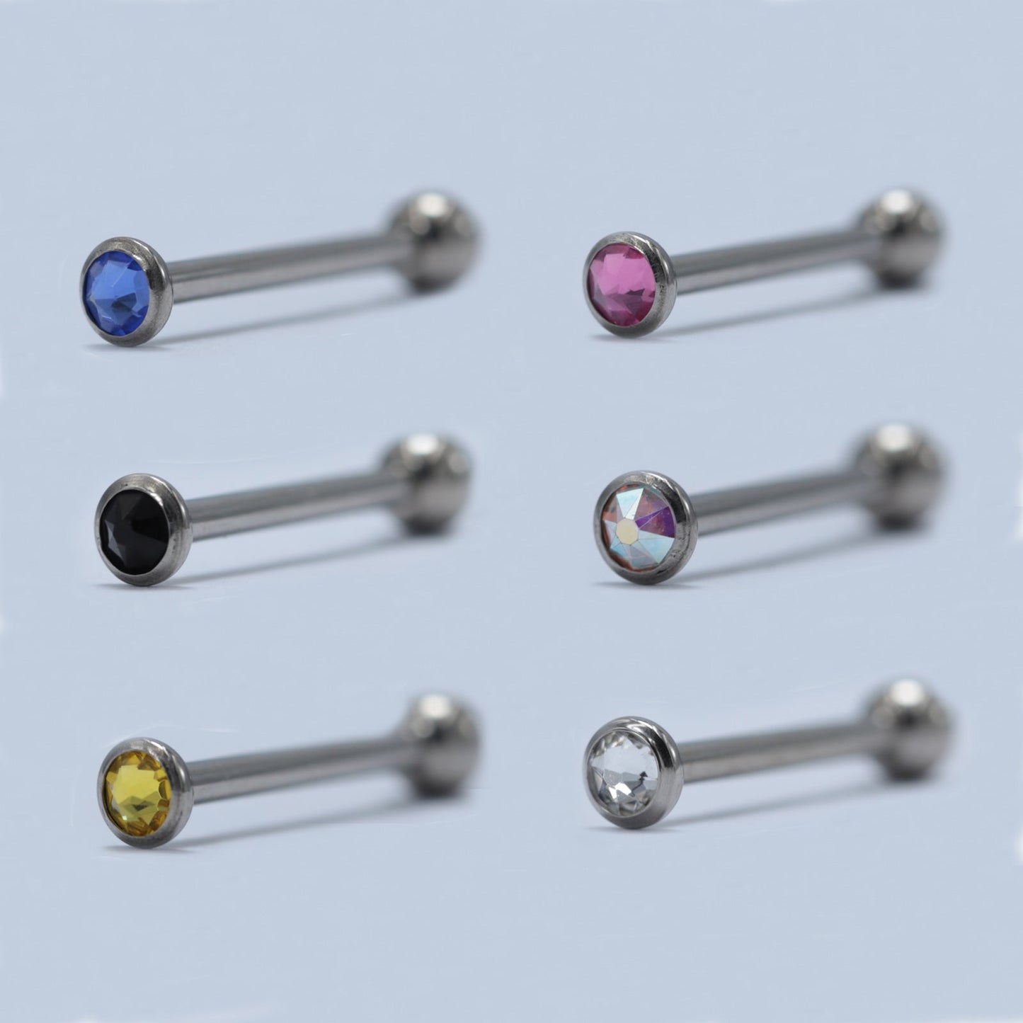 14G ASTM F136 Titaniuim Straight Barbell Tongue Piercing Jewelry