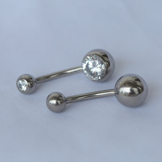 14G ASTM F136 Titanium High Polished Belly Button Ring