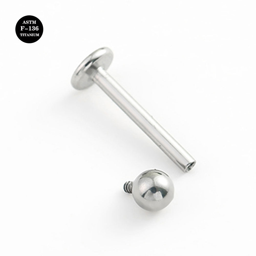 16G G23 Titanium Labret for Lip Tongue Piercing