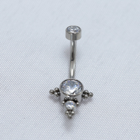 14G ASTM F136 Titanium Internal Thread Belly Button Ring