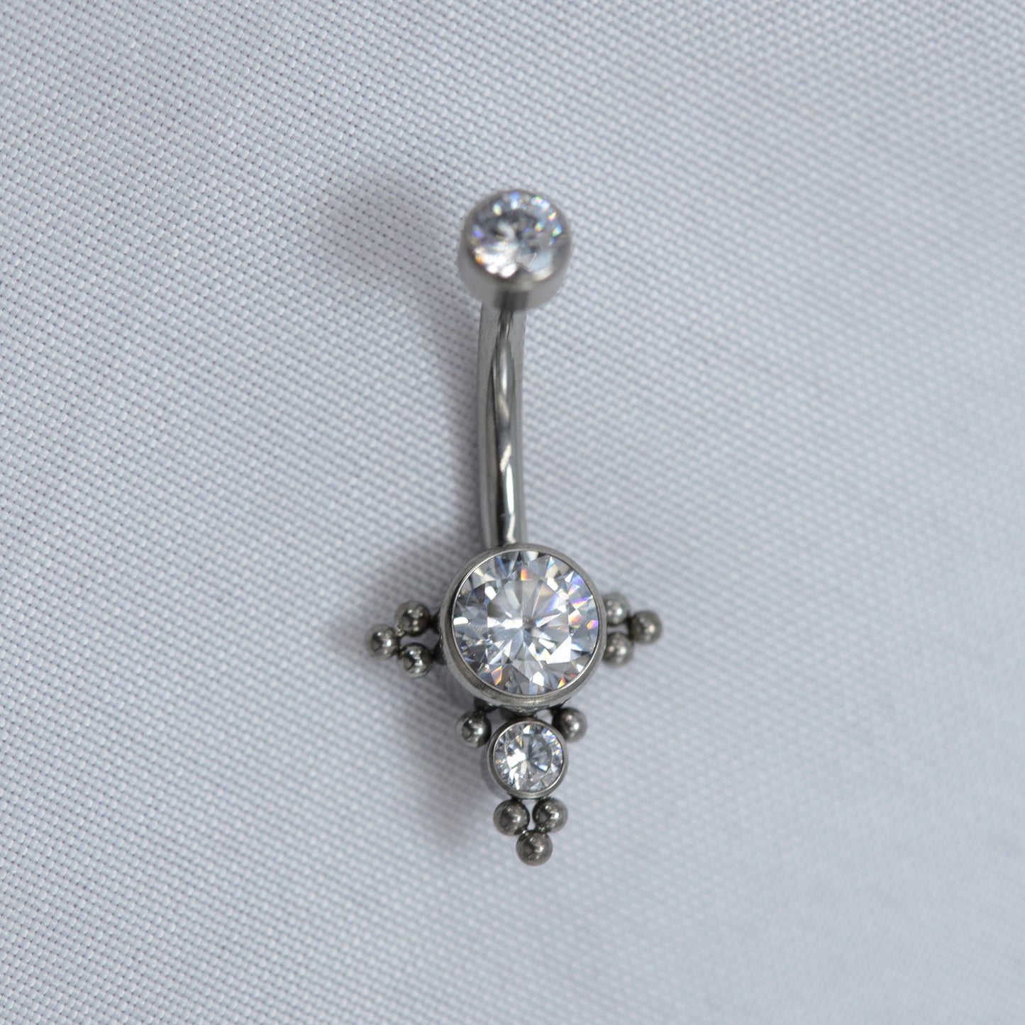 14G ASTM F136 Titanium Internal Thread Belly Button Ring