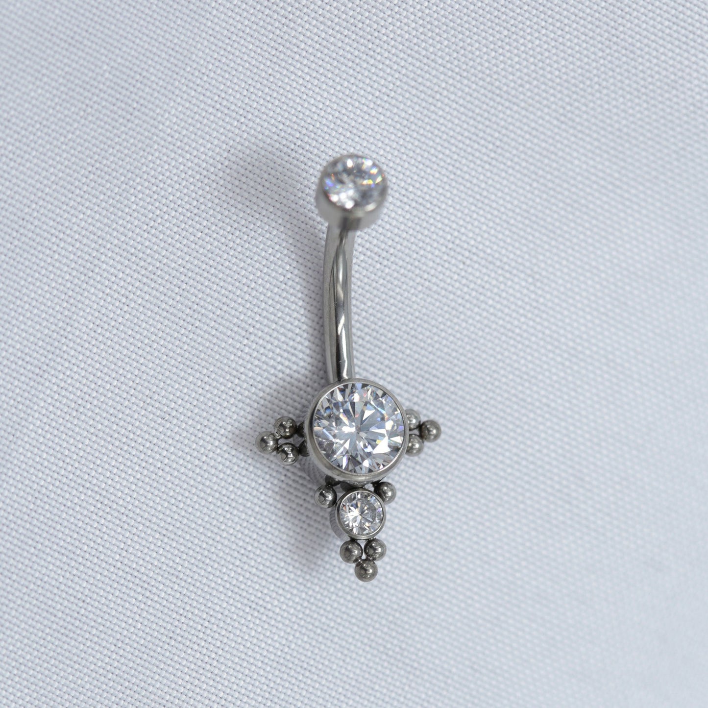 14G ASTM F136 Titanium Internal Thread Belly Button Ring