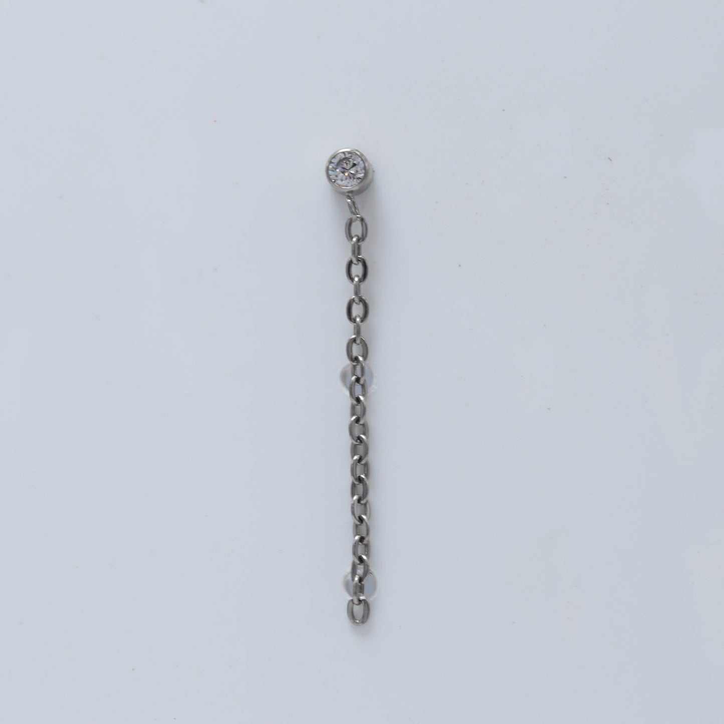 16G ASTM F136 Titanium Larbet Stud Pendant with Chain