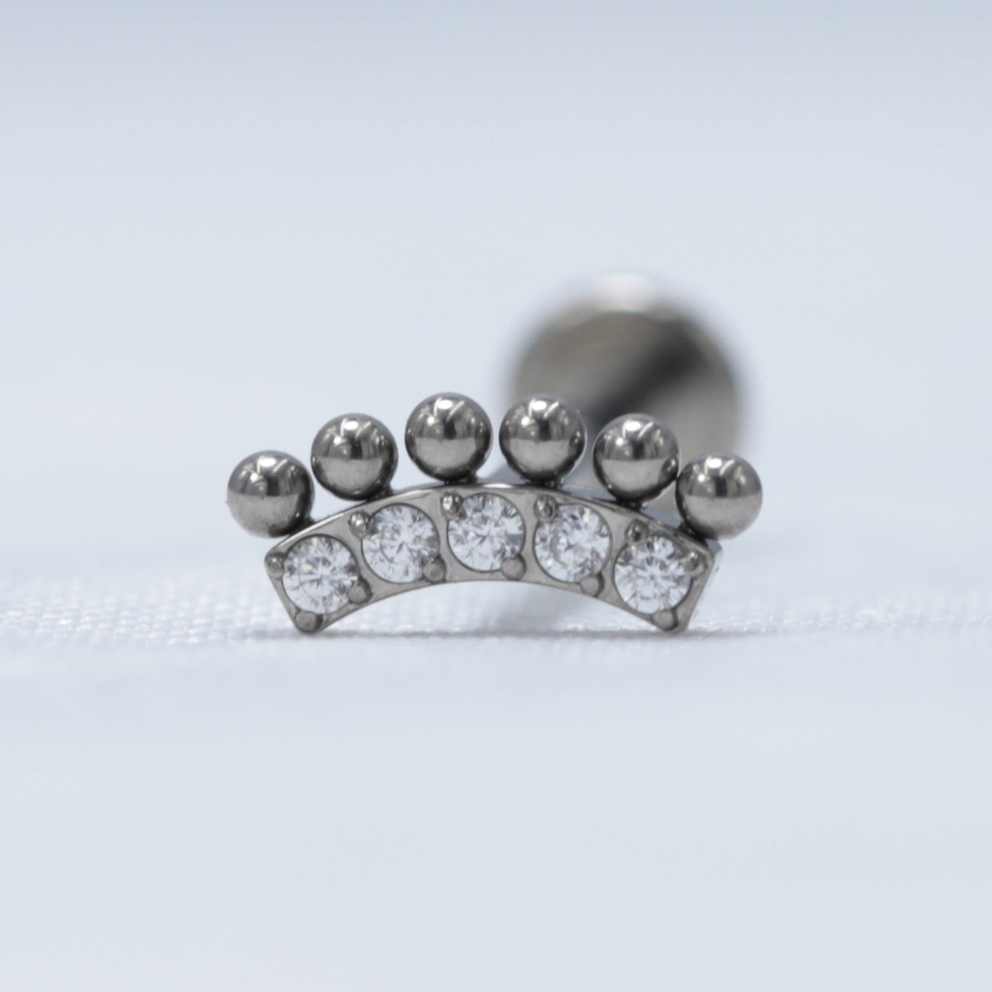 16G ASTM F136 Titanium Labret Stud Internal Threaded