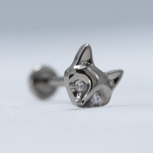 16G ASTM F136 Titanium Fox Labret Internal Threaded