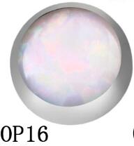 16G G23 Titanium Dermal Piercing Jewelry with Opal Ball