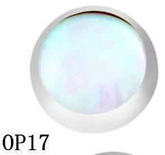 16G G23 Titanium Dermal Piercing Jewelry with Opal Ball